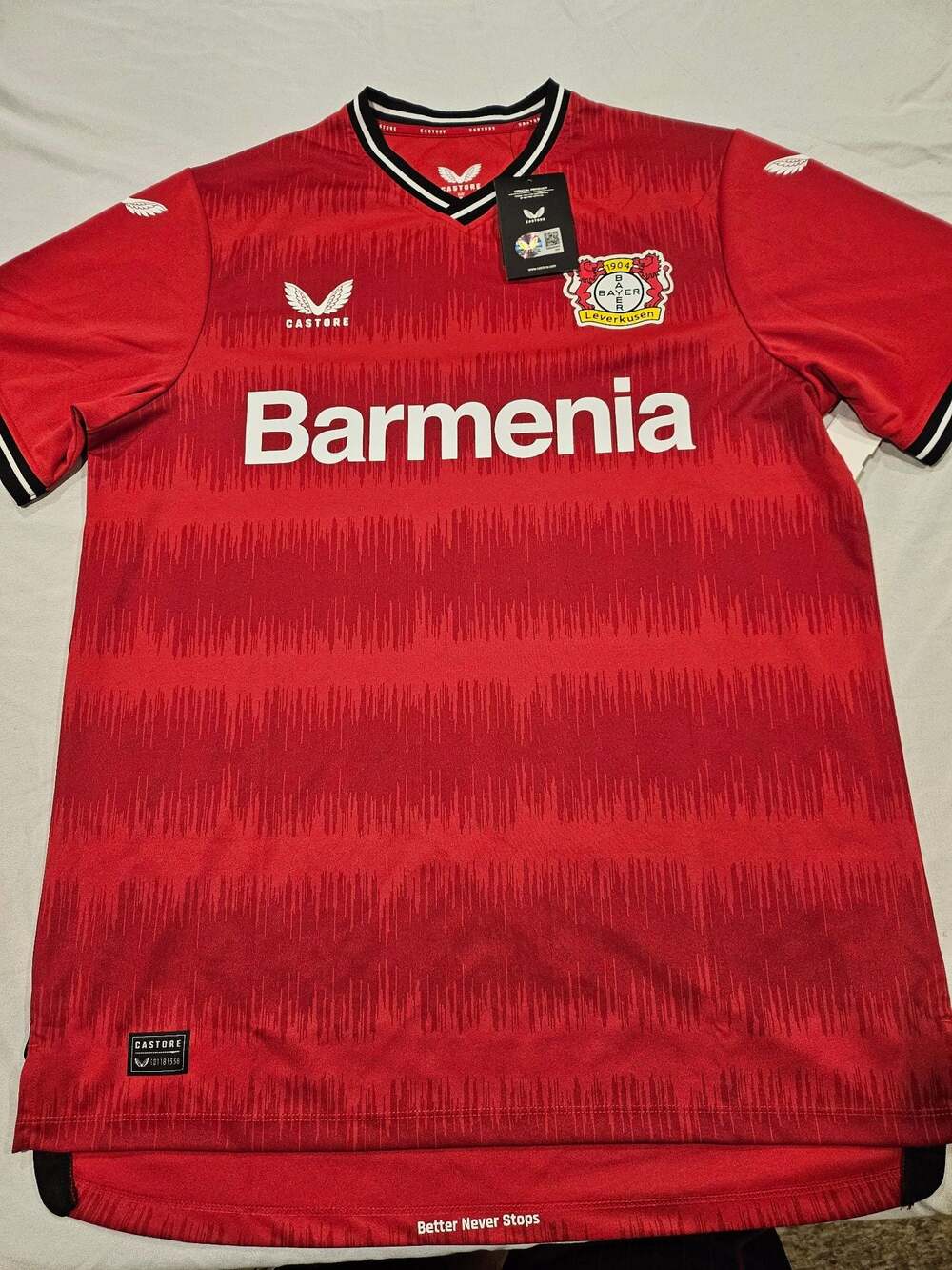 Castore Bayer Leverkusen 2022-23 Home Football Shirt Jersey Red Size XL